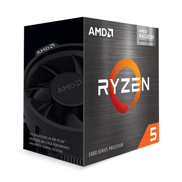 CPU AMD Ryzen 5 5600G, with Wraith Stealth cooler/ 3.9 GHz (4.4 GHz with boost) / 19MB / 6 cores 12 threads / Radeon Graphics / 65W / Socket AM4