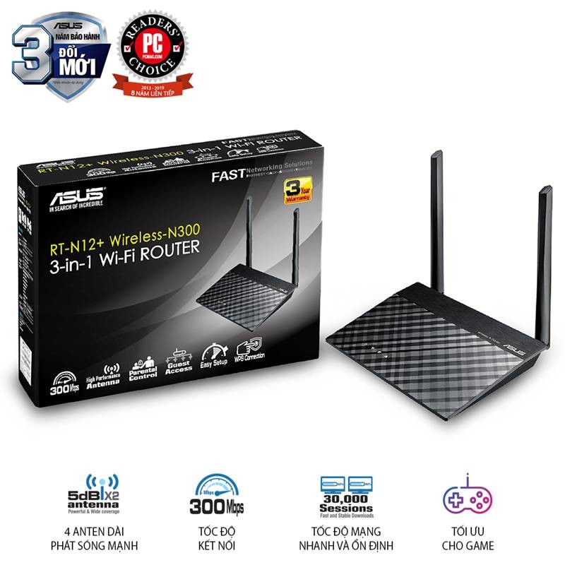 Bộ Định Tuyến Asus RT-N12+ WiFi Router