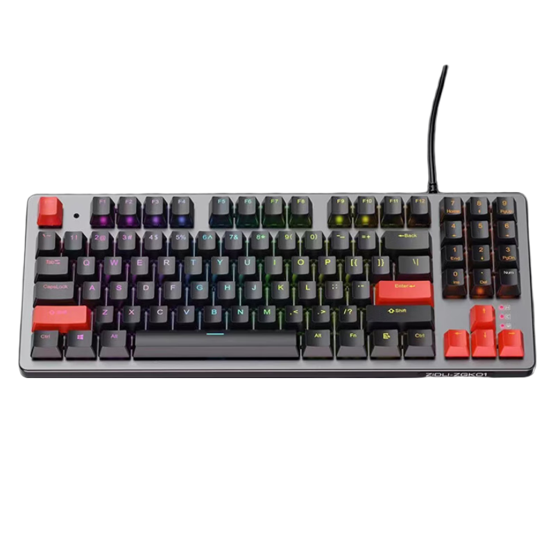 Bàn phím cơ có dây Gaming Zidli ZGK01 (Quang cơ, Aluminum, 90 phím, IP68, RGB, USB Port)