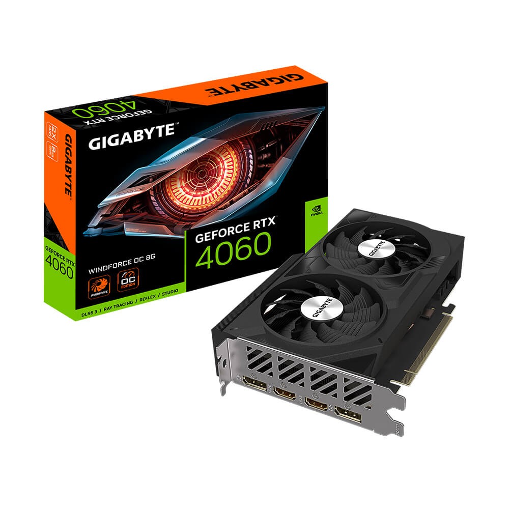 VGA Gigabyte RTX 4060 WINDFORCE OC 8GB (N4060WF2OC-8GD)