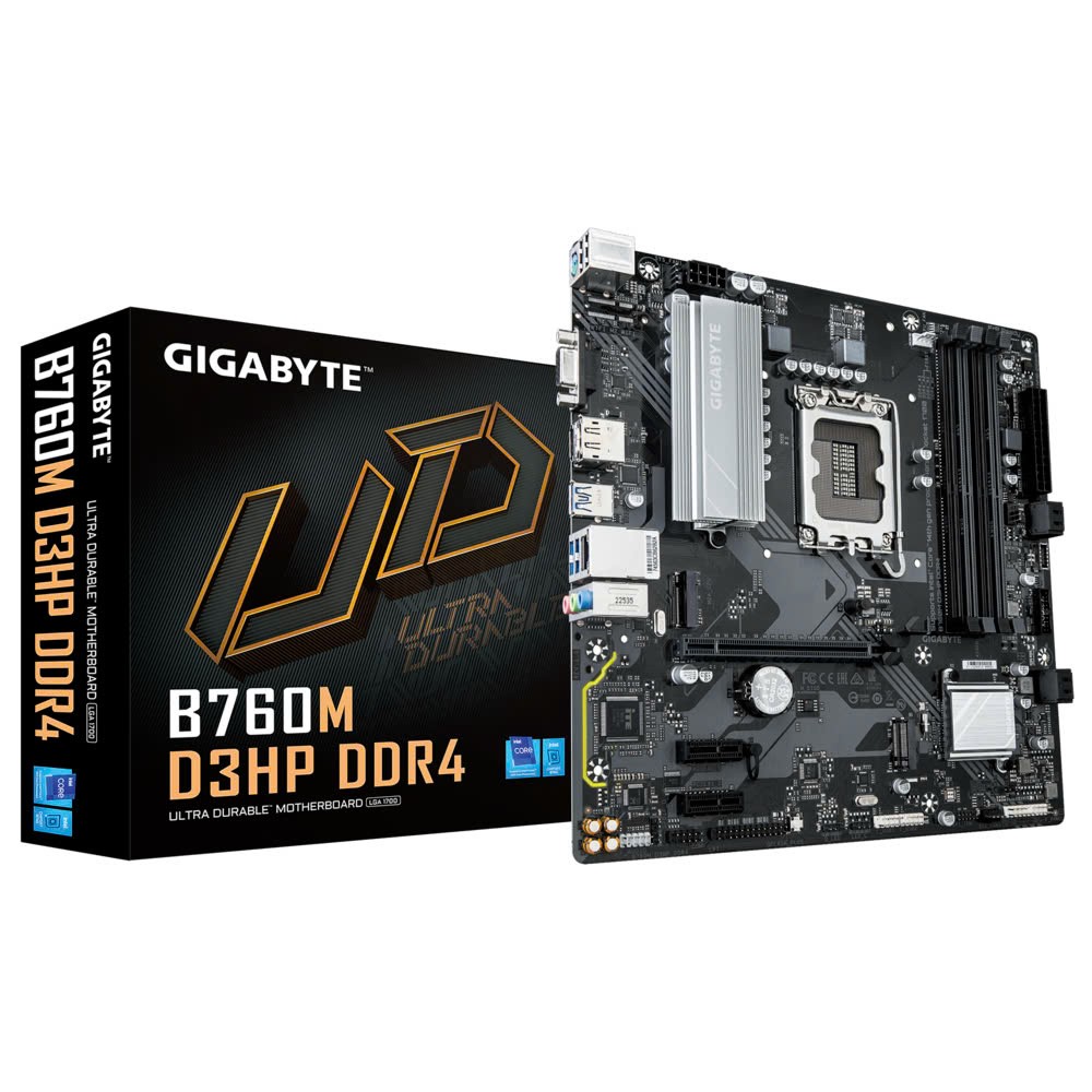 Mainboard Gigabyte B760M D3HP DDR4((Intel B760, LGA1700, M-ATX, 4 khe RAM)