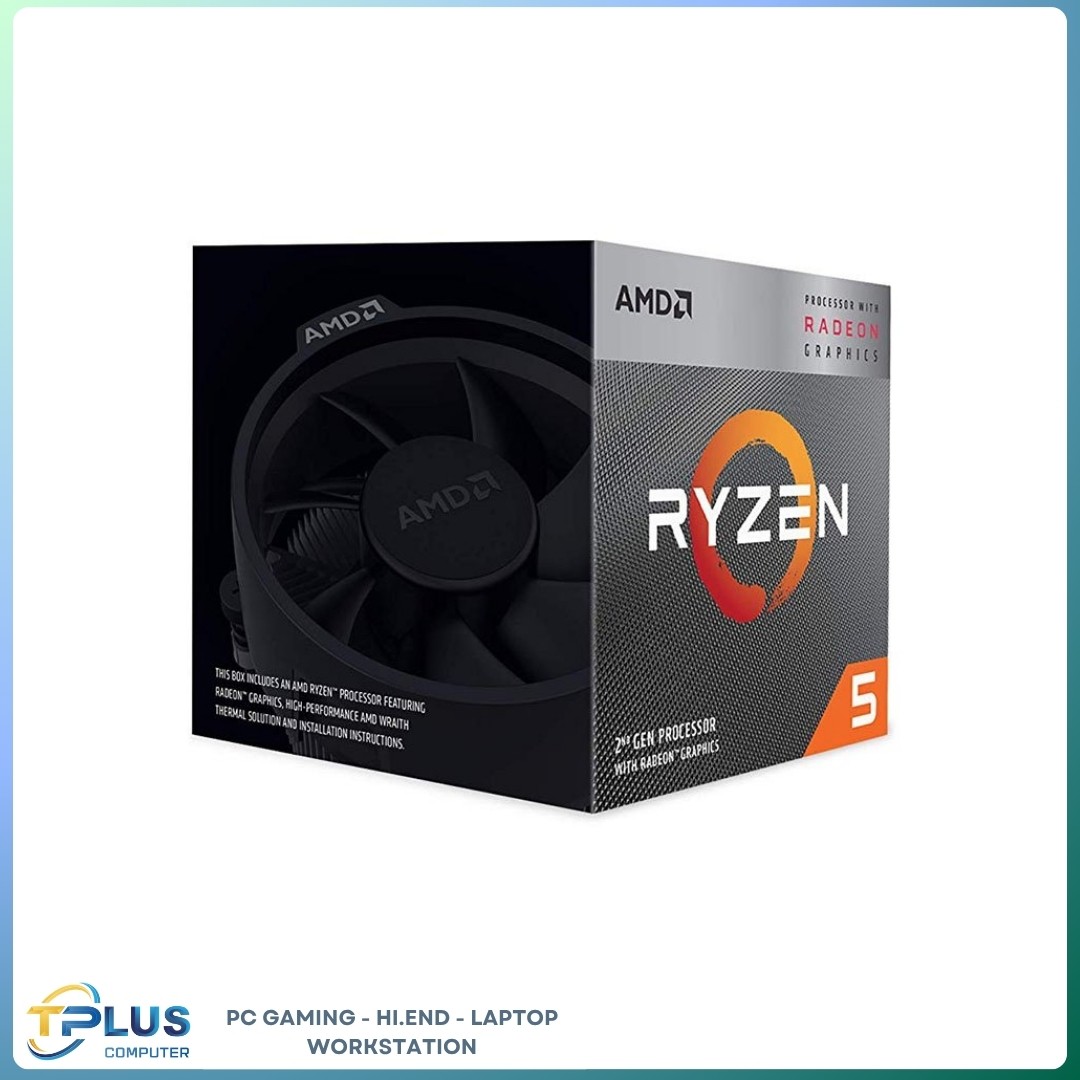 CPU AMD Ryzen 5 3400G 3.7 GHz (AM4, 4 cores 8 threads,  Radeon Vega 11, 65W)