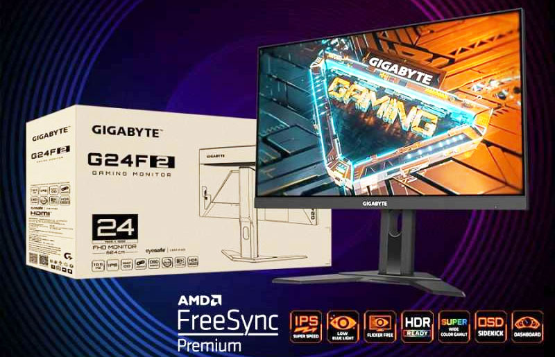Màn hình máy tính Gigabyte G24F 2 | 23.8 inch IPS FHD 180Hz chuyên game