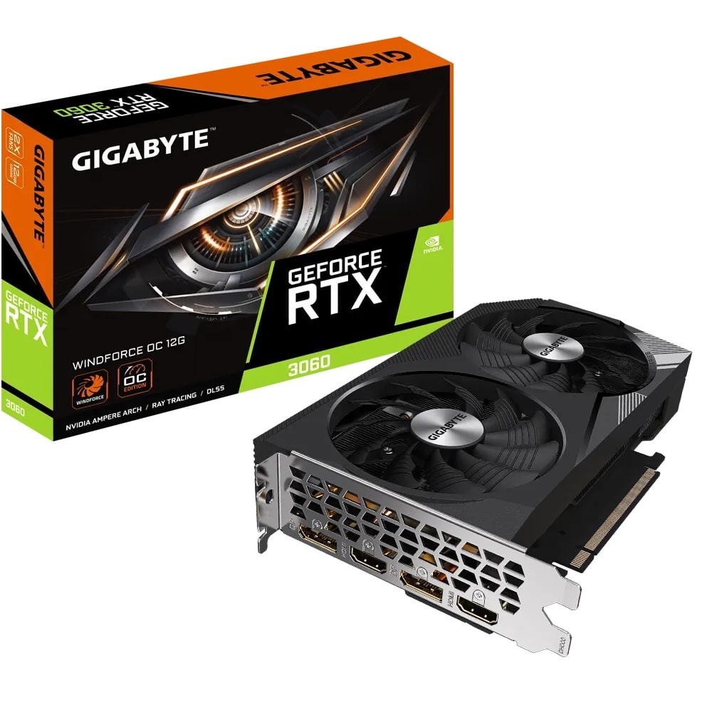 VGA Gigabyte GeForce RTX 3060 WINDFORCE OC 12GB (N3060WF2OC -12GD)