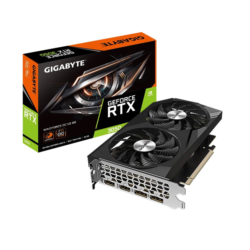 VGA Gigabyte RTX 3050 WINDFORCE OC V2 8GB (N3050WF2OCV2-8GD)