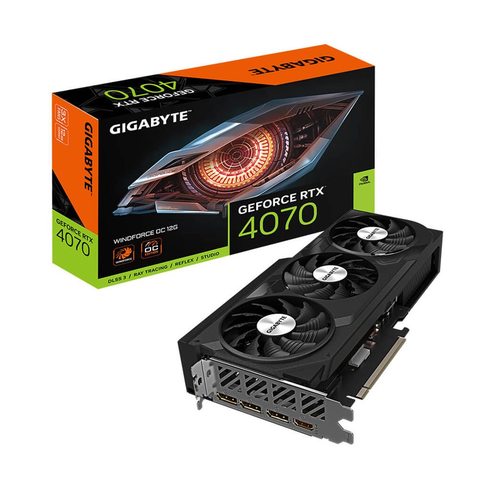 VGA Gigabyte RTX 4070 WindForce OC 12GB (GV-N4070WF3OC-12GD)